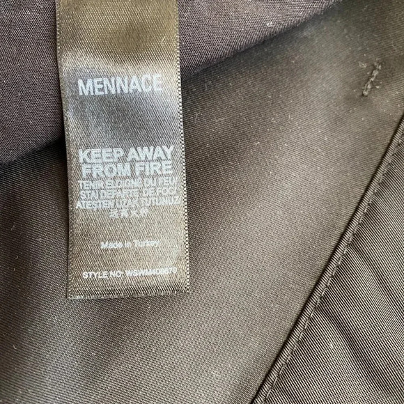 NWT Mennace Shop Flat Front Cargo Straight Leg Pants Men's Size 36 Black Utility - Picture 14 of 15